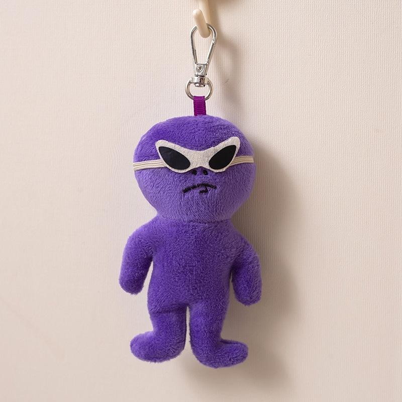 Cartoon Funny Expression Alien Doll Pendant Plush Toy Doll Bag Hanging Keychain