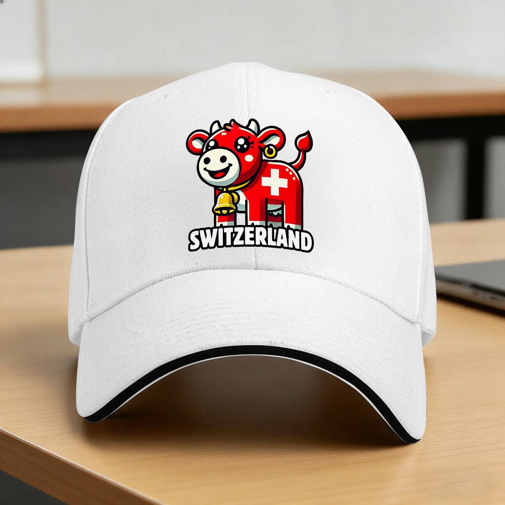 Switzerland Swiss Flag  Casual Baseball Cap Summer  Trucker Hat Adjustable Kpop Rock Cap Unisex Unisex yk Retro Baseball Caps