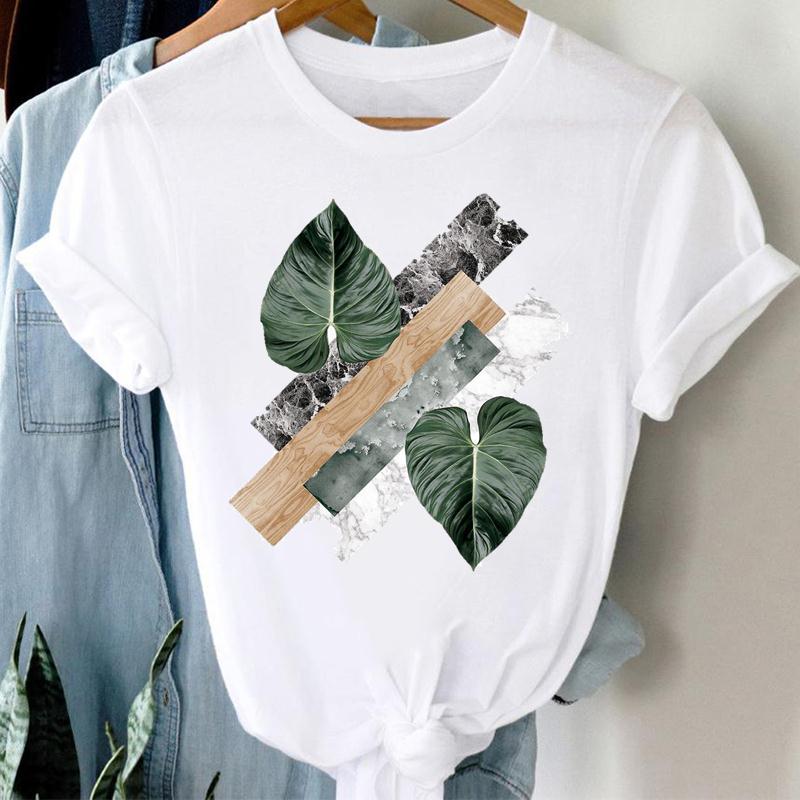 Watercolor Women Print Tee Top Summer Lovely Style Cute Sweet Fashion T-shirt Short Sleeve Lady Female Clothing Casual Graphic T-shirt