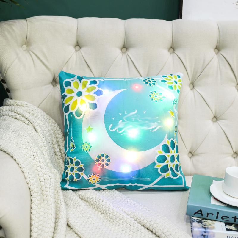 

Led Light Moon Pillow Star Pillow Case Sofa Cushion Pillow Lantern Holiday Decoration Gift 45 * 45 (collection priority delivery)