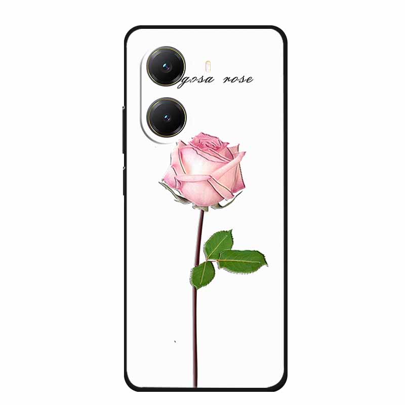 For Xiaomi POCO X7 Pro Case X7Pro 3D Relief Emboss Flowers Black Silicone Soft Back Cover Case For Redmi Turbo 4 Case Turbo4 Bag
