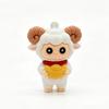 Cartoon Goat Silicone Keychain Colorful Soft Durable Collectible Animal Decor for Kids Children School Bag Key Accessory
