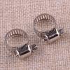 2pcs Stainless Steel Adjustable Worm Drive Hose Clamp Pipe Clip Tube Adapter 16-25mm
