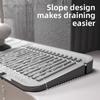 Durable 38*12cm Faucet Draining Mat Raised Edge Silicone Kitchen Sink Splash Guard Non Slip Waterproof Bathroom Draining Pad