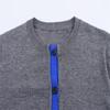 European & American Style Autumn Women's Color Block Patchwork Knit Cardigan Sweater with Round Neck and Single-Breasted Design