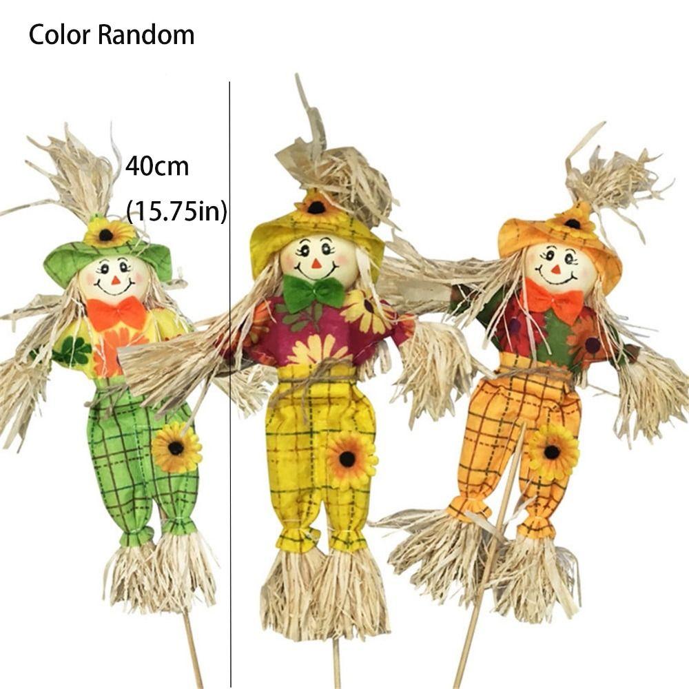 Cute Halloween Scarecrow Ornament Small Garden Scarecrows Ornament Scarecrow Welcome Sign  Autumn