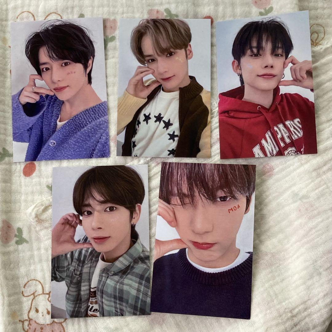 

[USED] TXT moazone FANLIVE Japan Performance FC Trading Cards All 5-Piece Set