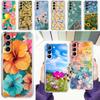 Phone Case For Samsung Galaxy S26 S25 S24 S23 S22 Ultra S20 S21 FE 5G Plus Soft Clear Cover Summer Colorful Flower