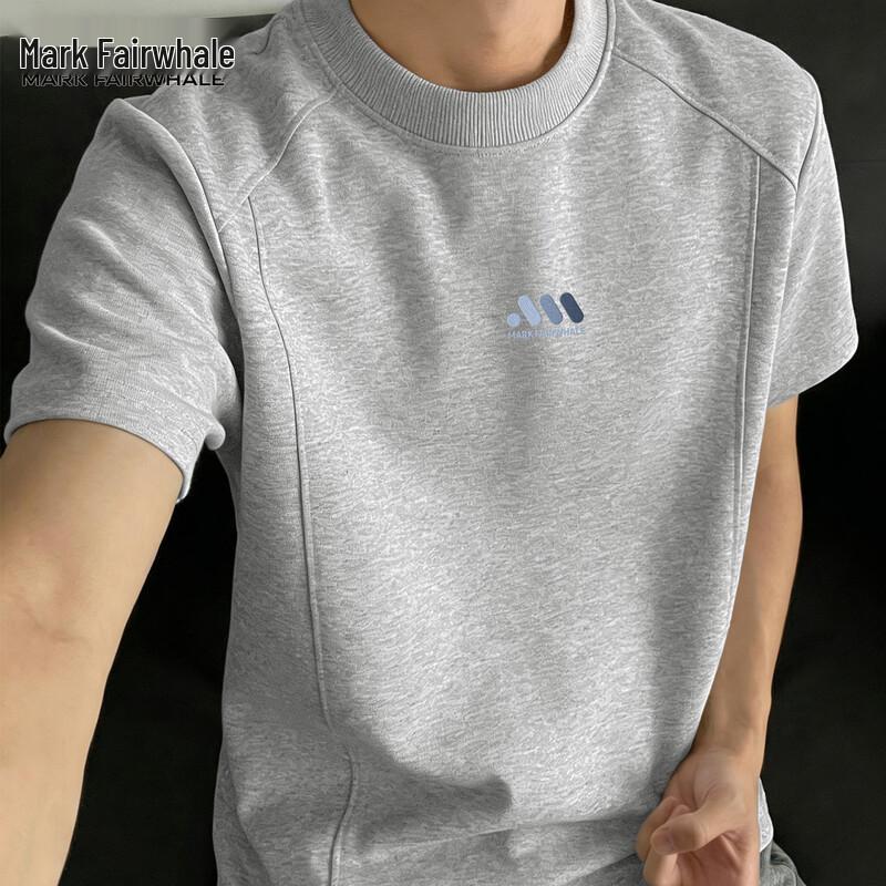 Mark Fairwhale Men s Loose Fit Deconstructed T-Shirt 3XL средний льняной серого