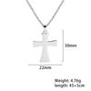 Cazador Trendy Religious Jesus Cross Pendant Necklace Gold Color Stainless Steel Chain Necklaces For Unisex Hollow Jewelry Gift