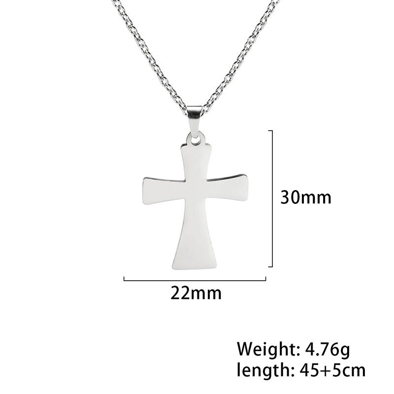Cazador Trendy Religious Jesus Cross Pendant Necklace Gold Color Stainless Steel Chain Necklaces For Unisex Hollow Jewelry Gift