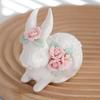 Rabbit Statue Bunny Figure Ceramic Small Decorative Ornaments Table Desktop Display For Home Spring Easter Room