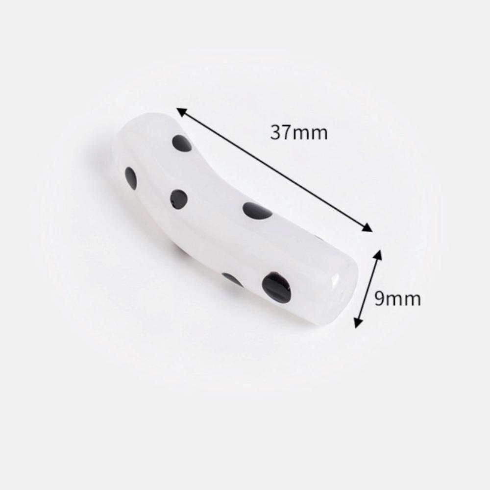 With Hole Curved Glass Beads 37 Styles Polka Dot Beads Lampwork Beads for 20pcs Diy Jewelry Making