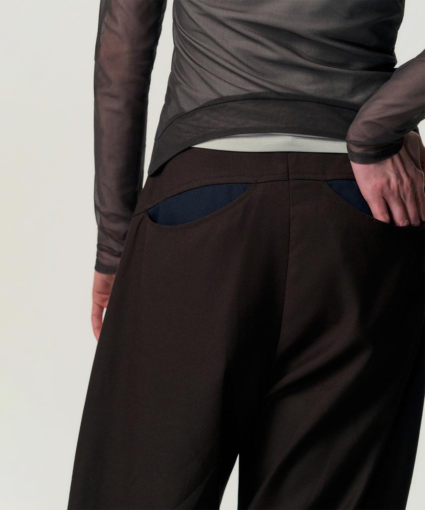 Kimjisu Soft-Curve Wide Pants_Brown