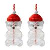 Sippy Cup with Straw Christmas Bear Glass Cup Easy to Clean Drinking Cup for Kids Adults Large Capacity Homemade Beverage Container
