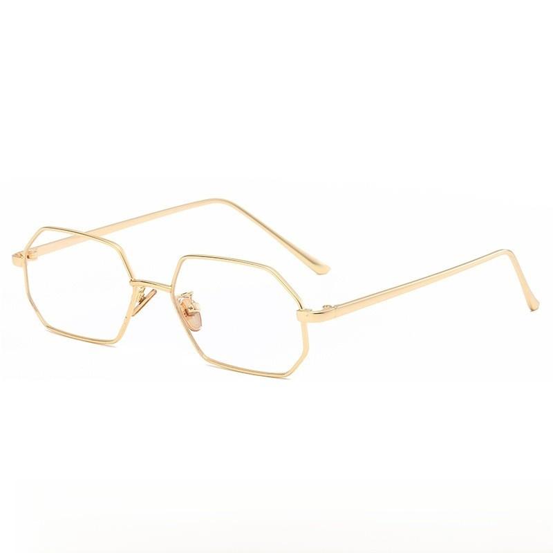 Geometric Metal Sunglasses With Colorful Ocean Lenses For Outdoor And Party Use