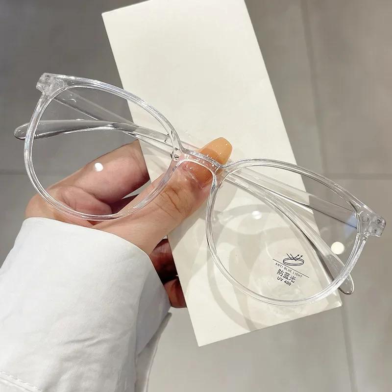 Round Myopia Glasses for Women Men Luxury Trend Anti Blue Light Minus Eyeglasses Finished Optical Spectacle Short Sight Eyewear