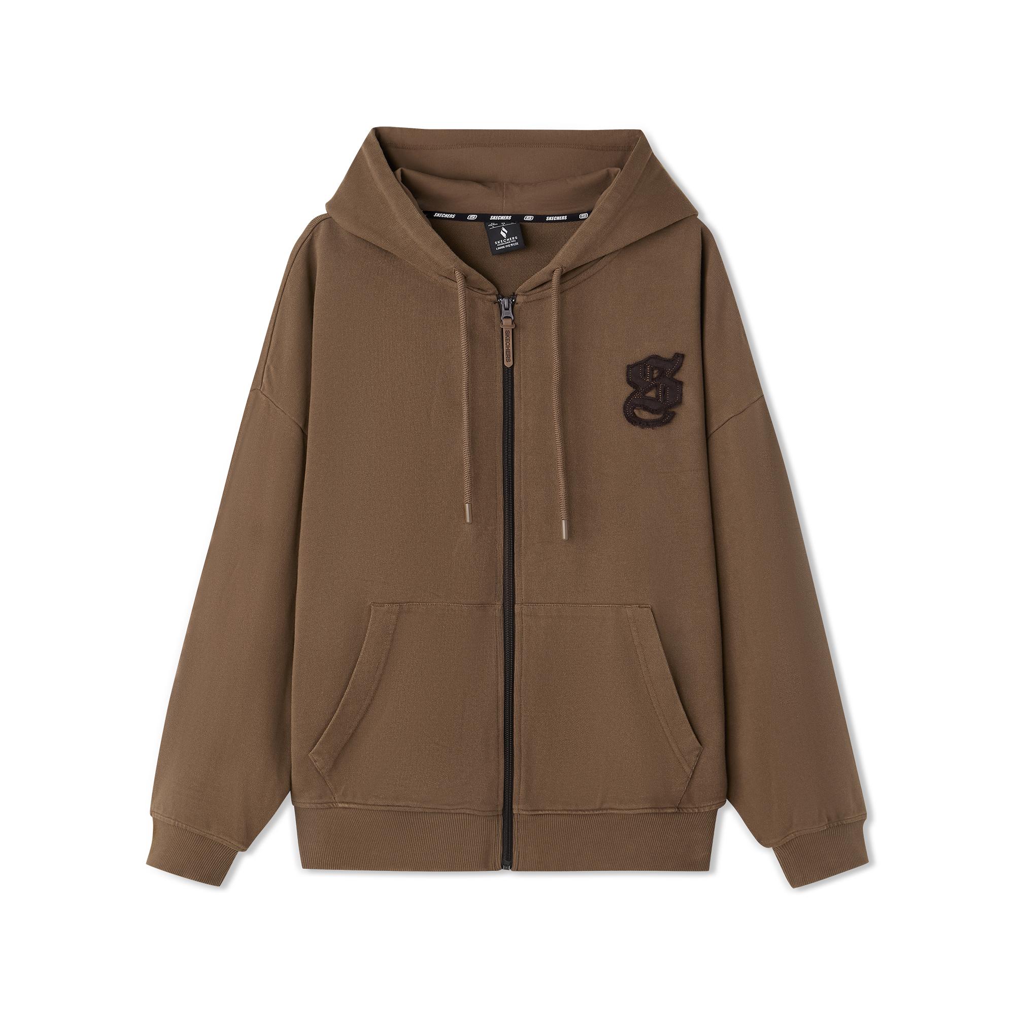 Skechers American Sports Retro Casual Loose Comfortable Durable Hooded Zip Jacket Men jackets L325M051-04PB S