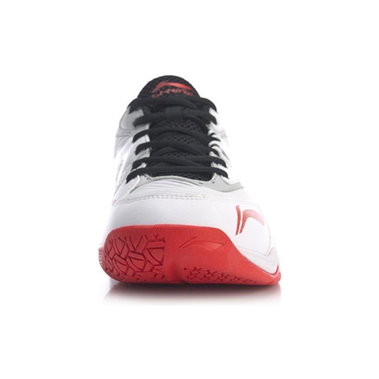 Li Ning Textile, Synthetic Leather Cushioning, Wear Resistant Low top Badminton Shoes Men's White Red AYTQ017-1