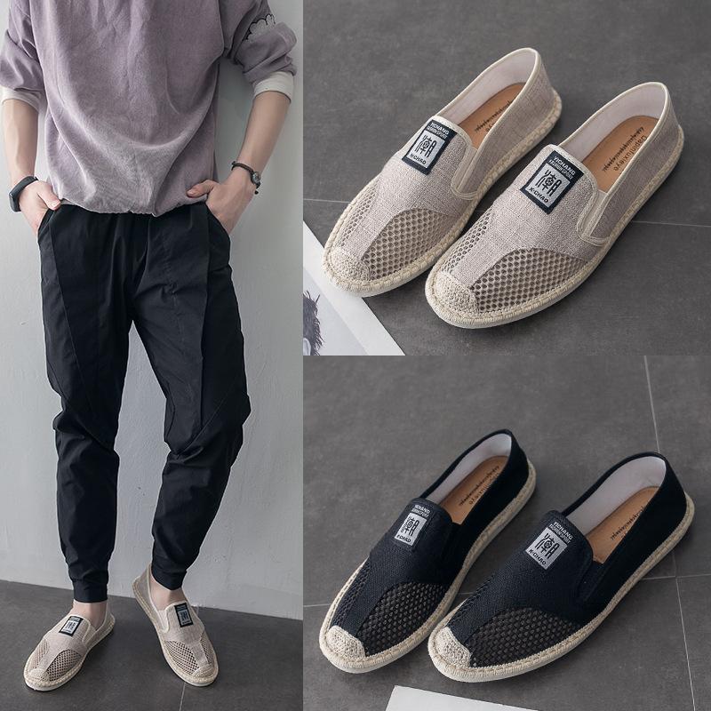 Summer Breathable Casual Flats Shoes Men's Espadrilles Loafers Fashion Fisherman Driving Footwear