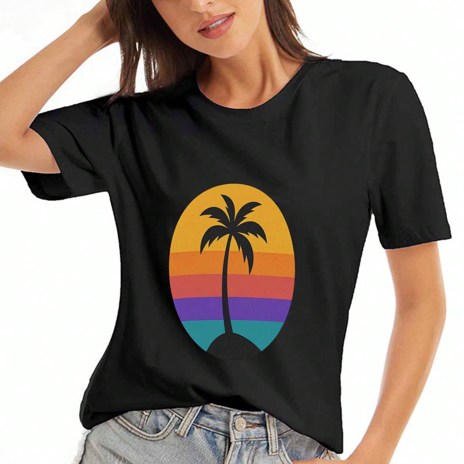 Sunflower unisex Cotton T Shirt, Premium Cotton Quality Print, Durable And Longlasting, Casual Fashion, Half Sunflower Pattern Design, Style For Ladi S разноцветный