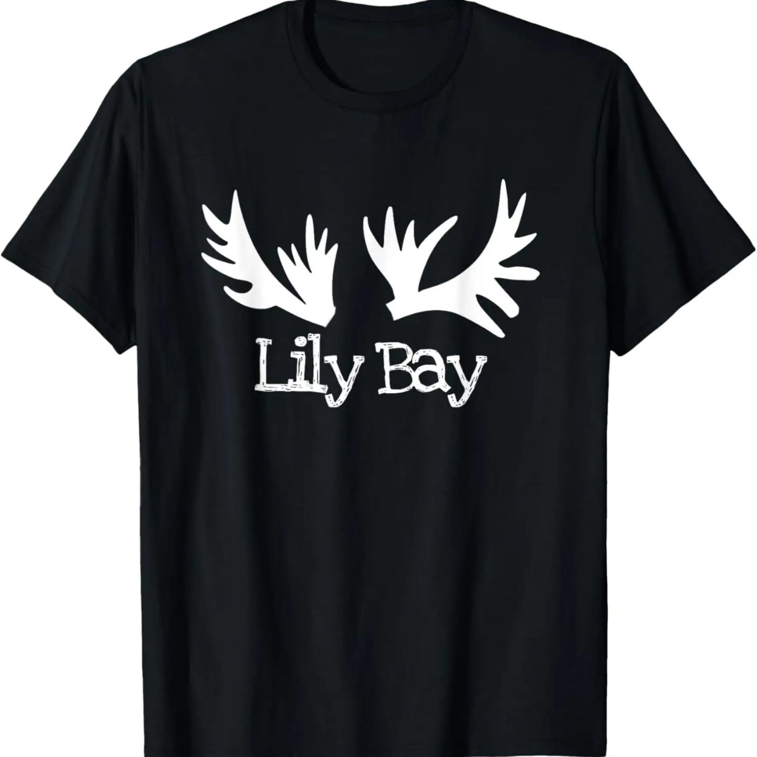 Lily Bay State Park Maine Rustic Moose Antlers Wildlife Camp T-Shirt S