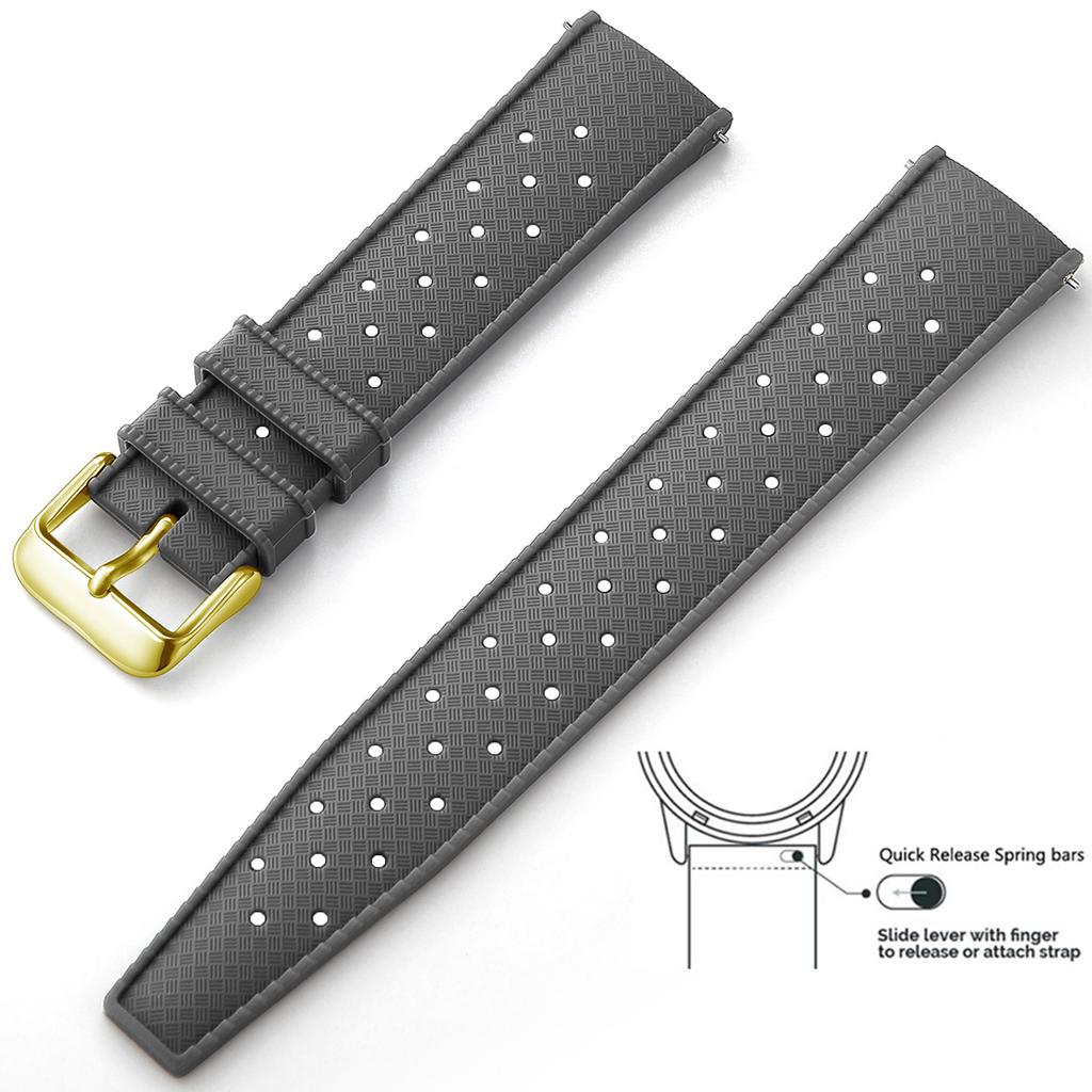 Tropical Silicone Watch Band Quick Release Watch Band 18mm 20mm 22mm Rubber Tropic Smart Watch Strap Waterpfroof Muti-Color