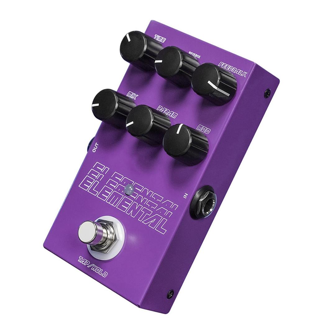 Digital Delay Pedal with 9 Effects Knob Control Guitar Pedal 6.35mm Input Output Metal Case DC9V Type C Power Supply