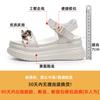 Thick-soled Soft-soled Sandals Female 2025 New Fashion Outer Wear Fairy Two-layer Cowhide Roman Sandals Korean Version Horse Buckle