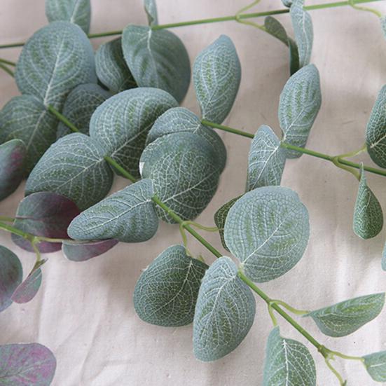 1 szt. Sztuczne liście roślin eukaliptusowy ogród DIY strona główna dekoracje ślubne rękodzieło