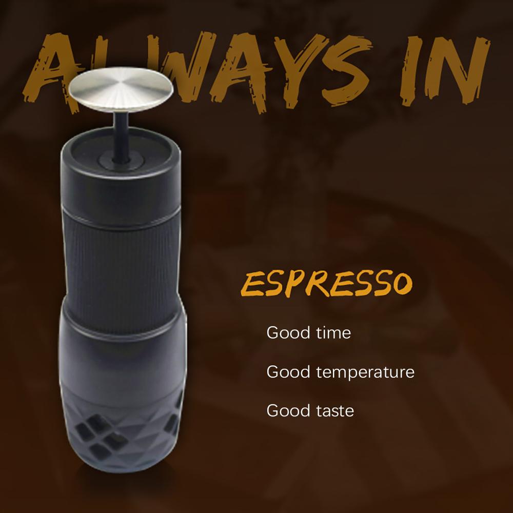 Tripresso Mini Portable Coffee Machine Espresso Coffee Maker Hand Press Capsule Ground Coffee Brewer for Home Travel and Picnic