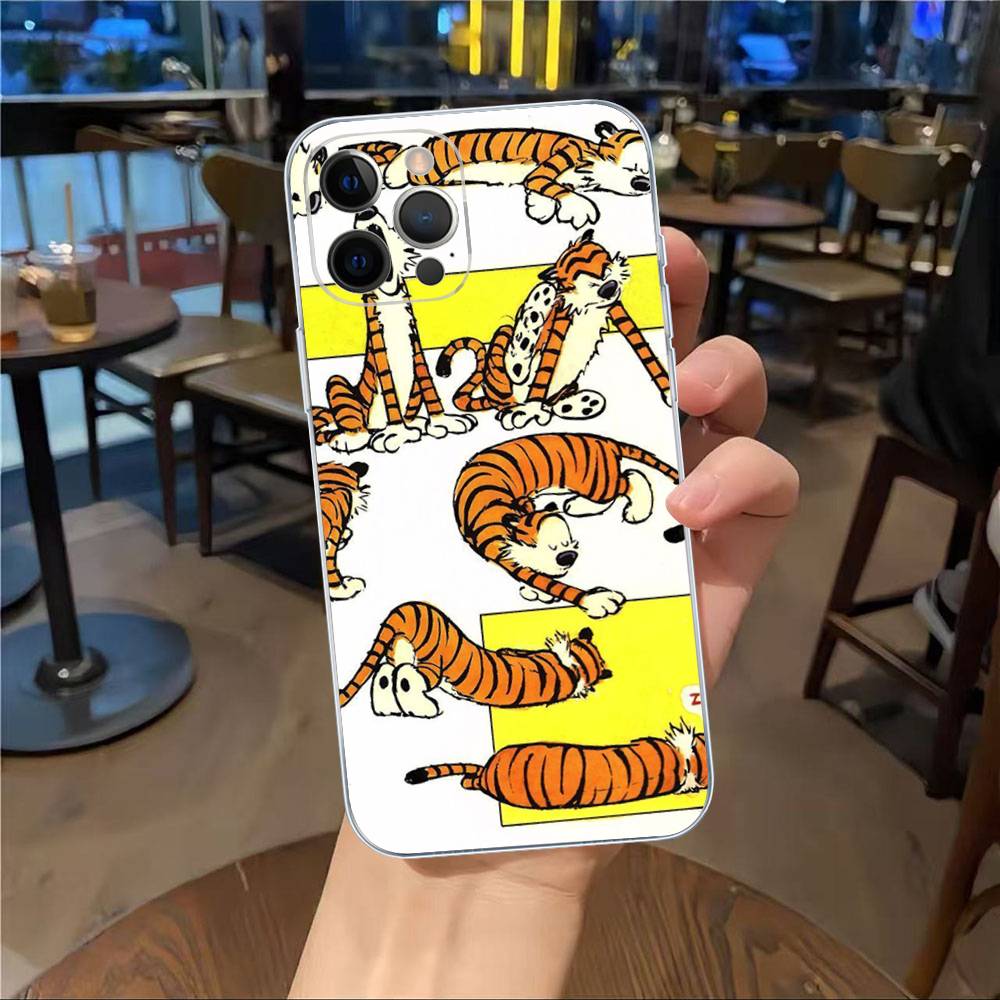 C-Calvin And H-Hobbes Transparent Soft Phone Case For IPhone 15 12 14 16 17 13 Plus 11 Pro Max 13 Pro