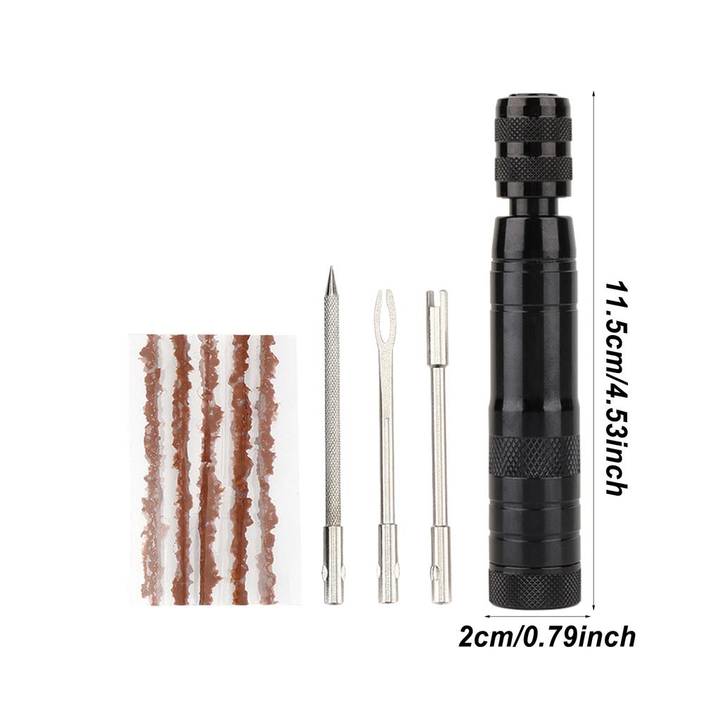 

Комплект для ремонта шин мотоцикла Эффективный комплект для ремонта проколов шин Комплект для заплаток по шинам Универсальный комплект для ремонта шин для велосипедов Инструменты для заплаток по шинам чёрный