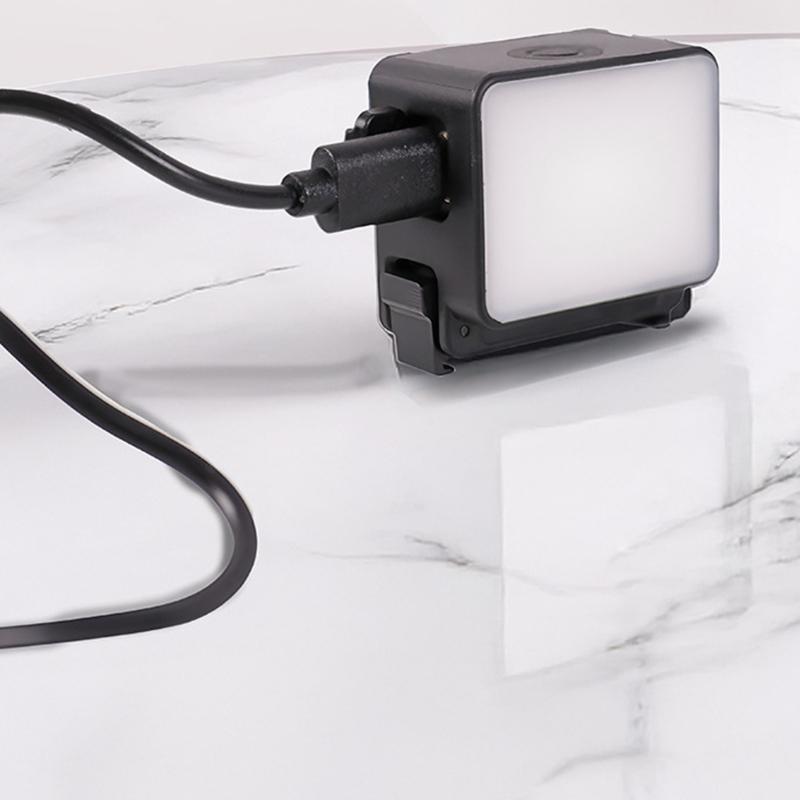 Portable Rechargeable Camera Light Lamp With Magnetic Mount Type C Fast Charging For Action Cameras 3 Brightness Setting
