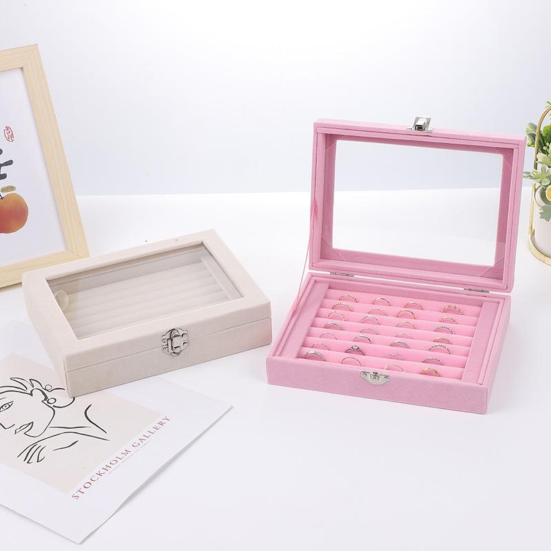 Stylish and Luxurious Jewelry Storage Box, Flannel Jewelry Storage Box for Rings, Earrings, Necklaces and Bracelet Storage Boxes