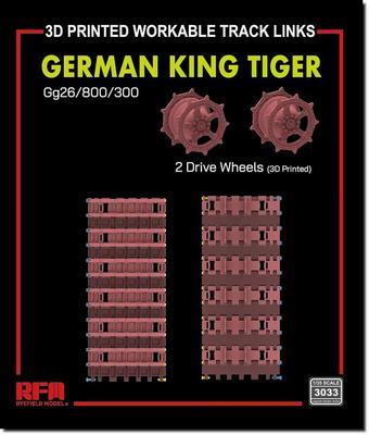 Ryfield Model King Tiger Series Type Movable Wheel 3D Printer Plastic Model Parts RFM3033 1/35 Gg26/800/300 Track/Starting (Tank)