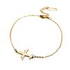 Damen-Armbänder mit Flugzeug-Anhänger, zweilagige Perlenketten-Armbänder, Schmuck aus Edelstahl, Freundschaftsgeschenk