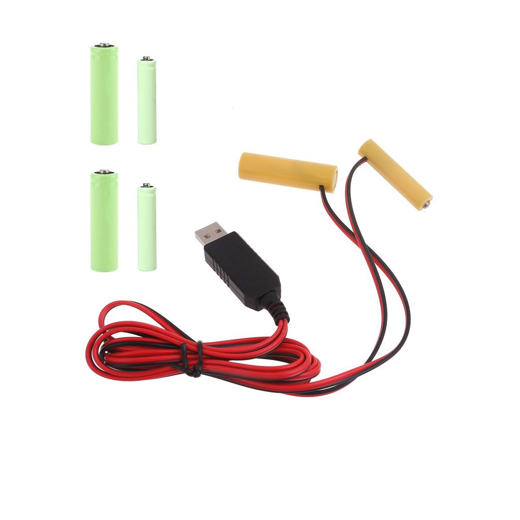 1 In 2 4.5V Dummy Battery AA Battery Eliminators Cable Replace 3Pcs 1.5V AA+AAA Batteries for LED Light Electronic