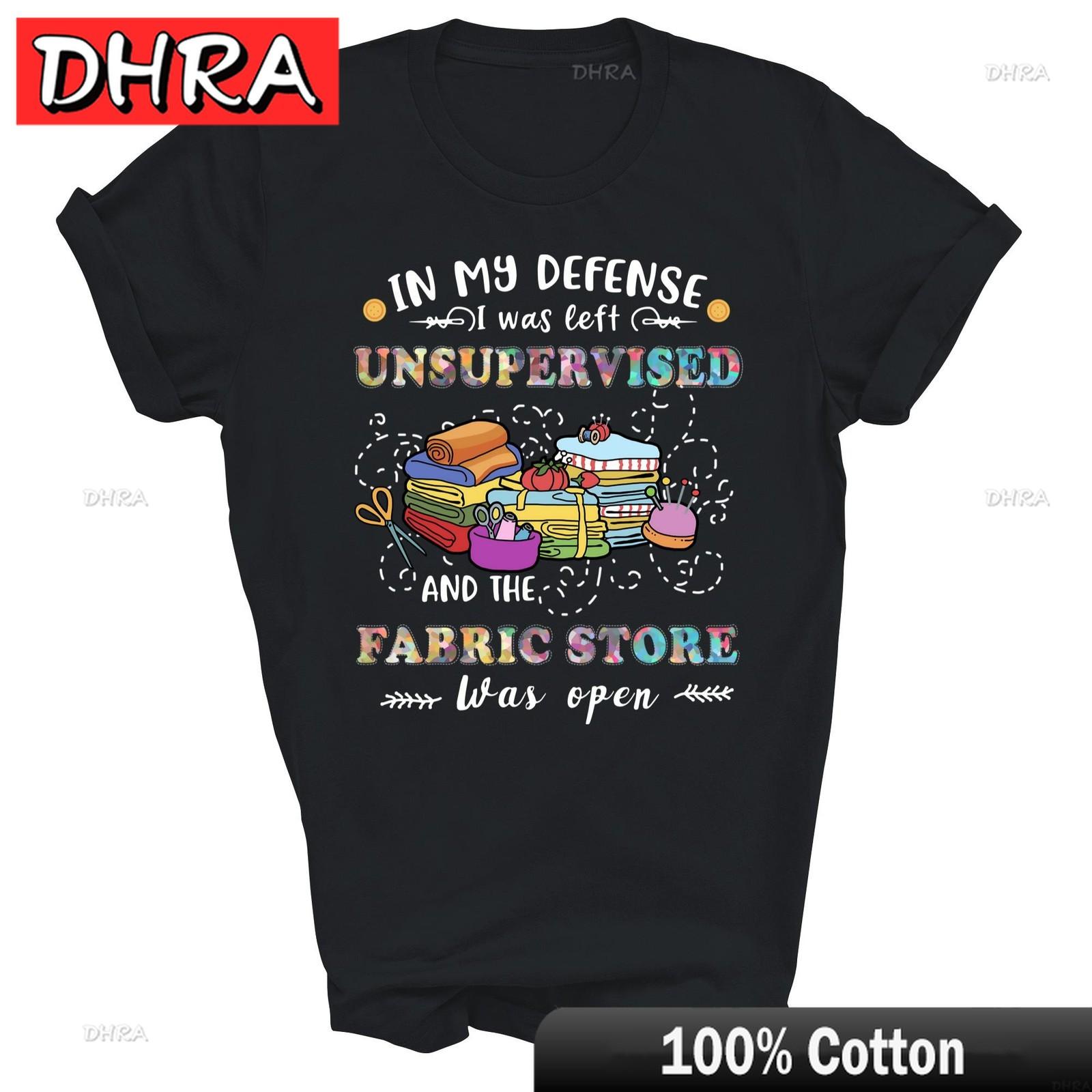 

Quilting Unsupervised Fabric Store for Quilters Unisex Shirt Gift Bold TShirts Tee for Weekend Style TShirt Boys France Camisa S