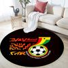 Ghana National Football Printed Round Rug, Non Slip Washable Circular Carpet For Living Room Bedroom Playroom, Sports Fan Decor, Holiday Birthday Gift