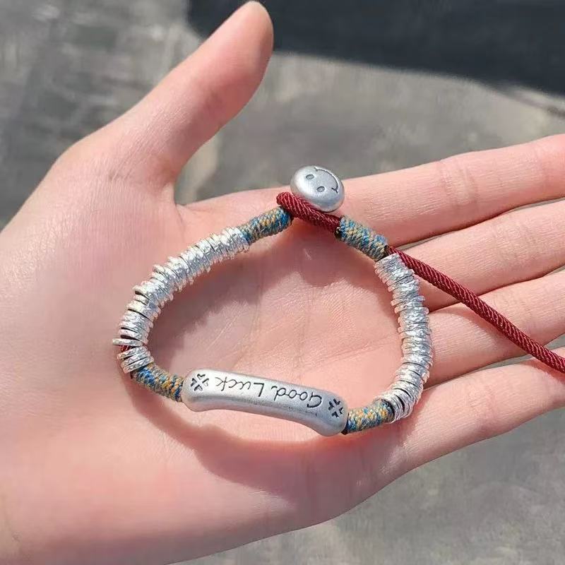 

Design Pit Surface, Entanglement, Everything Goes Well, Tube Weaving, Hand Rope, Rich, Smiling Face, Buttons, Ethnic Style