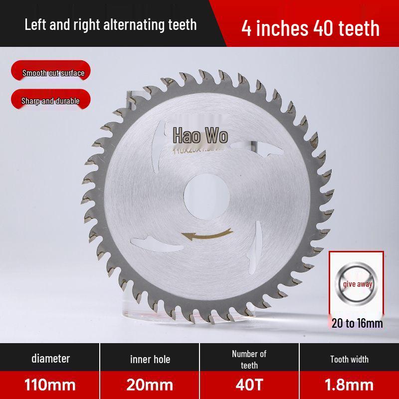 Anti-Nail Carbide Woodworking Saw Blade, Aluminum Cutting, 4-7 Inch for Handheld Angle Grinders