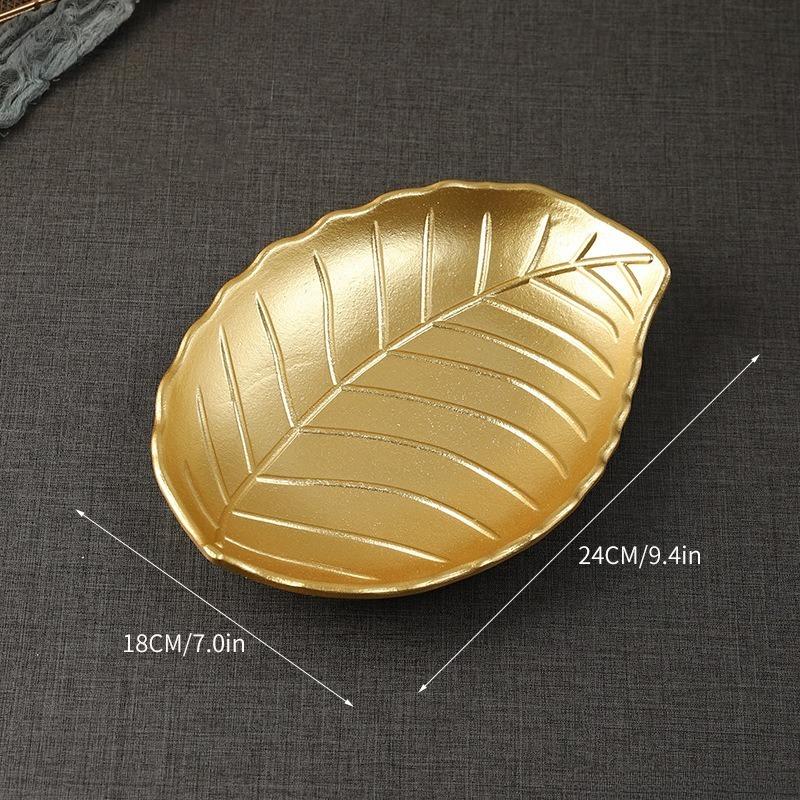 Simple Nordic Snack Candy Dish Leaf-Shaped Living Room Home Dining Table Storage Tray for Tabletop Organization & Decoration