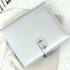 Silver Big A5 3-Ring Binder Card Album Large Capacity Refillable Photo Card Holder for K-Pop Polaroid Pictures, Trading Cards