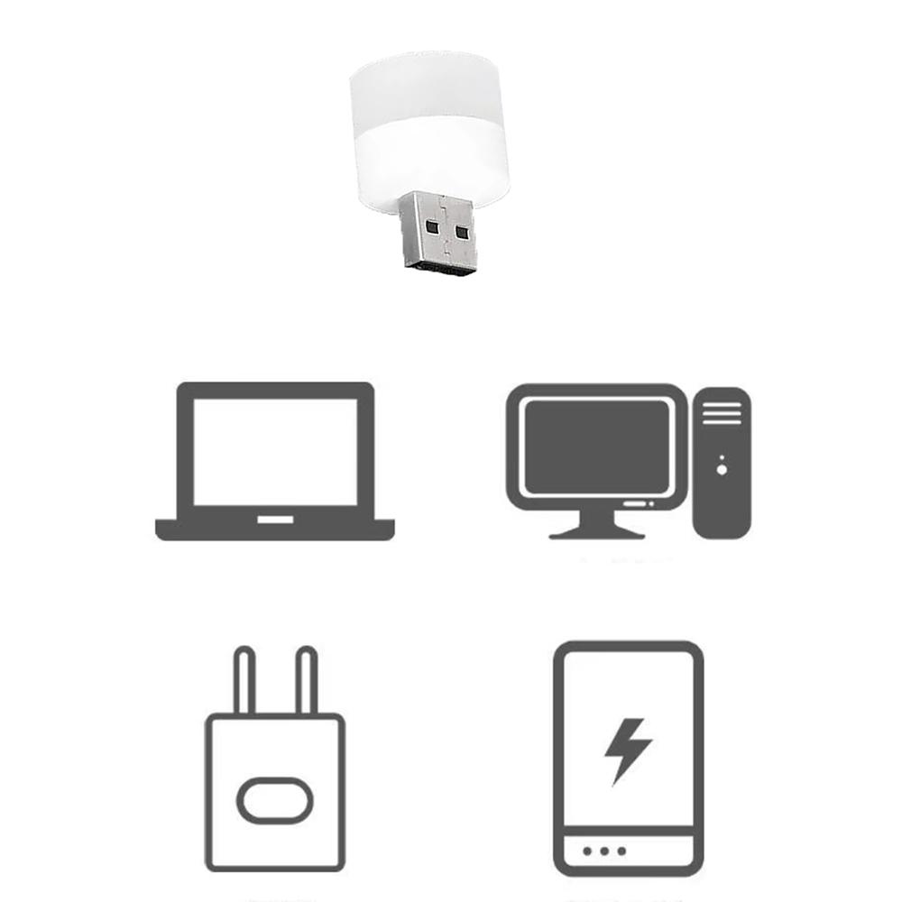 10PCS 1W 5V USB Plug-in Night Lights LED Warm Light Portable Small Reading Light