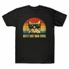Funny Unisexs Best Cat Ever Cat Cotton Sunglasses Retro Vintage TShirt Tee Dad