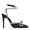 Fashion Designer Butterfly-knot Crystal Buckle Strap Women Pumps Street Style Elegant Thin High Heels Stripper Prom Shoes Zapatos Mujer