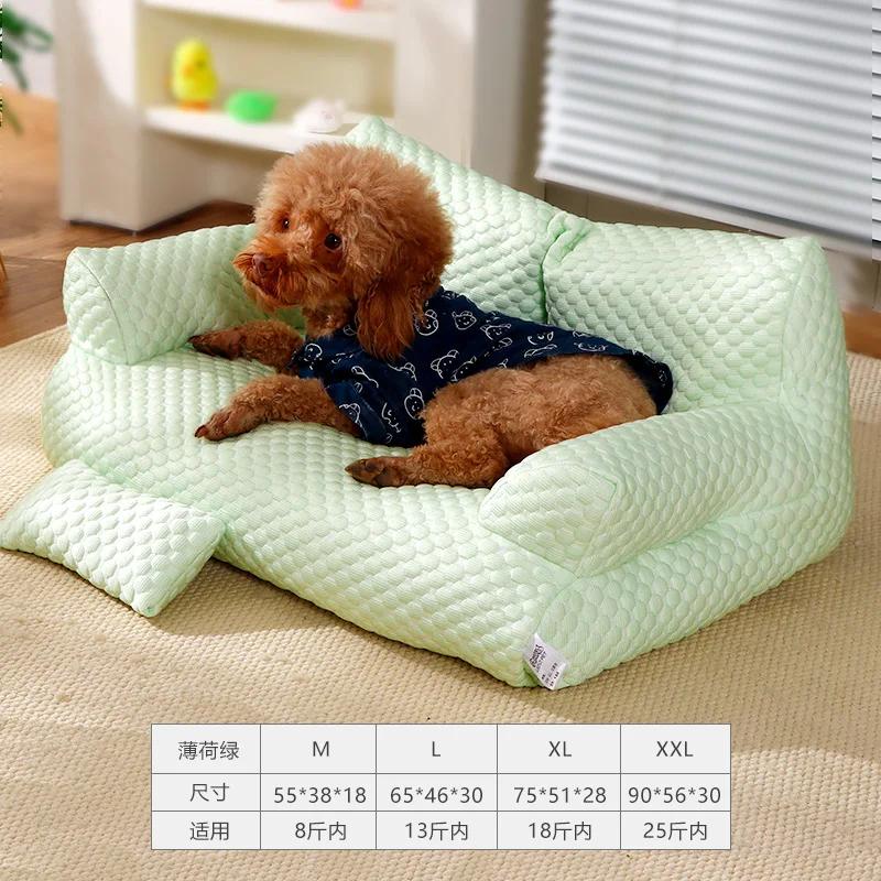 

Cat House Plush Dog Sofa Beds Washable Warm Pet Dog Nest Cat Beds Thicken Comfortable Cat Cushion Dog Sleep Cat Furniture M зелёный