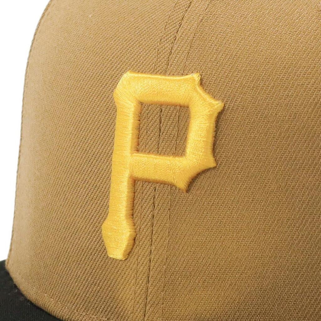 New Era 59FIFTY Cap by MLB Pittsburgh PIT Side Under Exclusive to and Side Straight Flat Adjustable Everyday Wear (70823792, NER35C7990) Pirates,