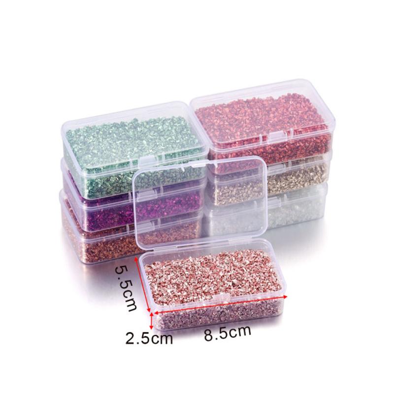 30/50/80 g/caixa cor pedras de vidro esmagado resina enchimento para diy resina cola epoxy molde irregular cristal arte do prego decoração jóias fazendo